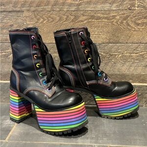 Club Exx SISSY THAT WALK PLATFORM BOOTS! Only been worn a couple times!🌈size 11
